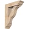 Ekena Millwork Funston Traditional Smooth Bracket w/ Offset Brace, Douglas Fir, 5 1/2"W x 18"D x 22"H BKT0604X18X22FST01SDF - alternate 1